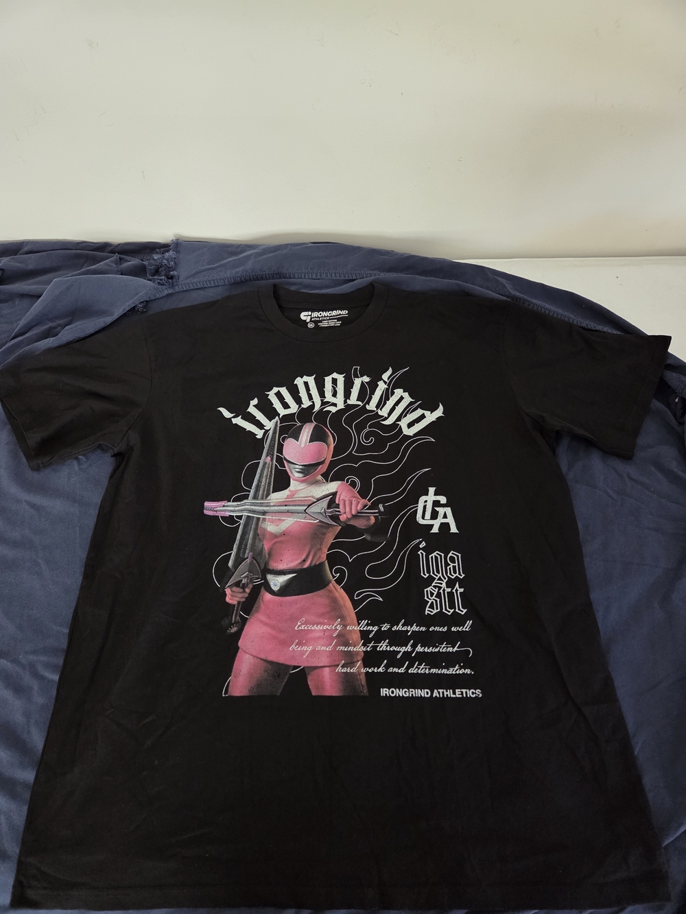 Iron Grind Athletics Pink Power Ranger Graphic Shirt